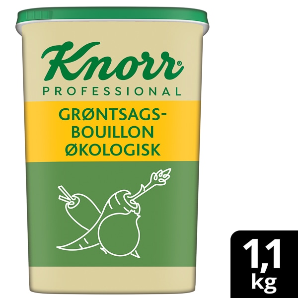 Knorr Økologisk Grøntsagsbouillon, lavsalt granulat  6 x 1 kg